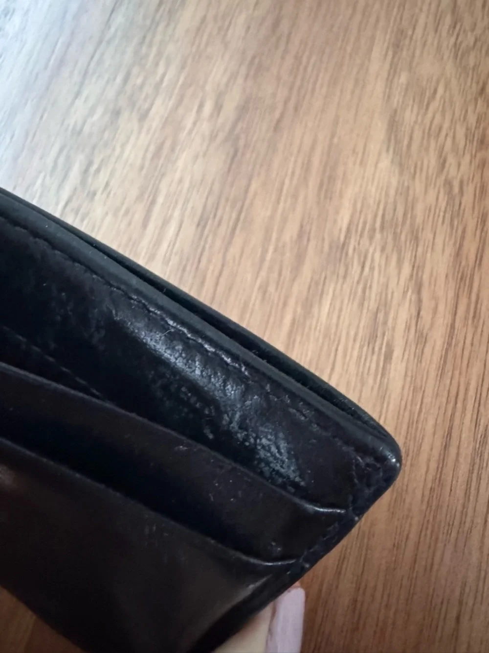 Coach Black Leather Slim Wallet with Money Clip